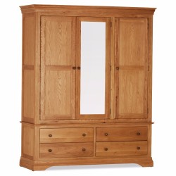 Delta Triple Wardrobe with Drawers