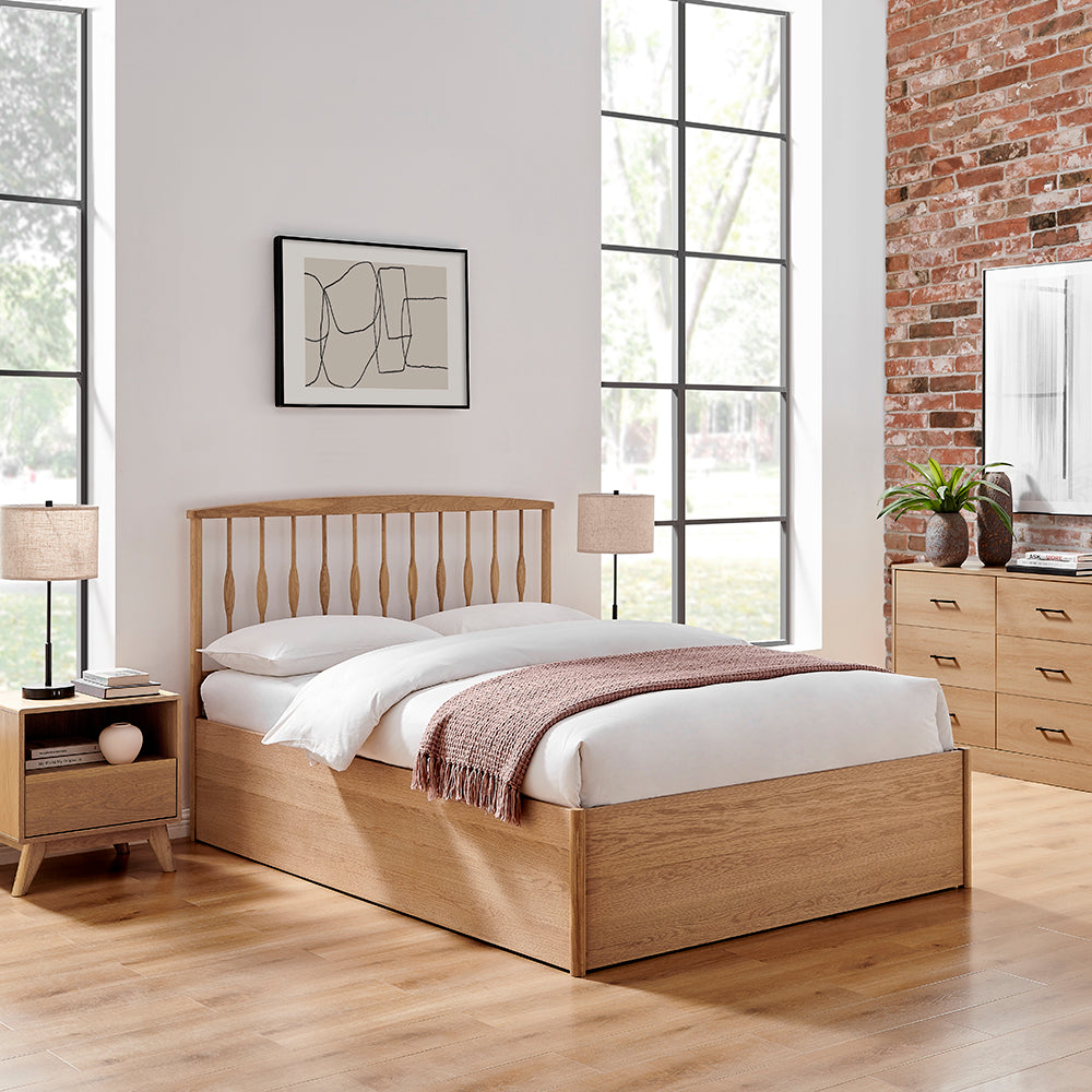 Juno Oak Storage Bed