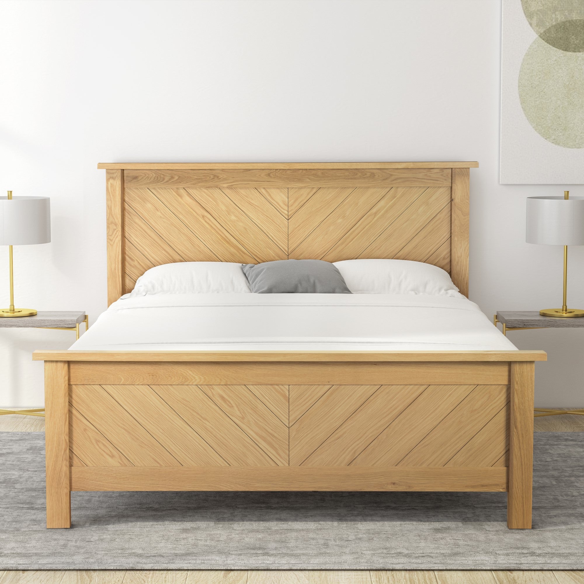 Kenji Oak Bed