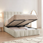 Starla Square Ivory Boucle Storage Bed