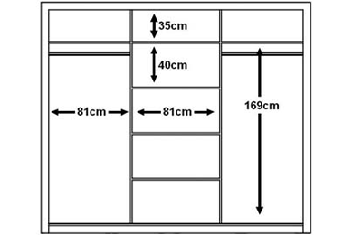 Boston Large Sliderobe 2.5m - Oak Shetland