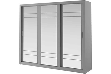 Boston Large Sliderobe 2.5m - Grey