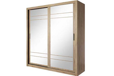 Boston Small Sliderobe 2.03m - Oak Shetland