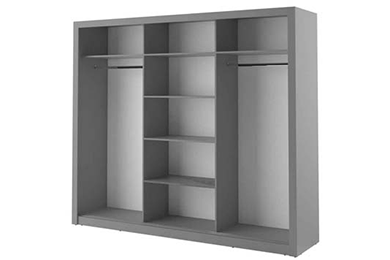 Boston Large Sliderobe 2.5m - Grey
