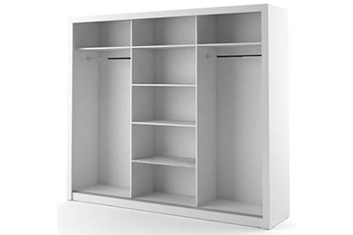 Boston Large Sliderobe 2.5m - White