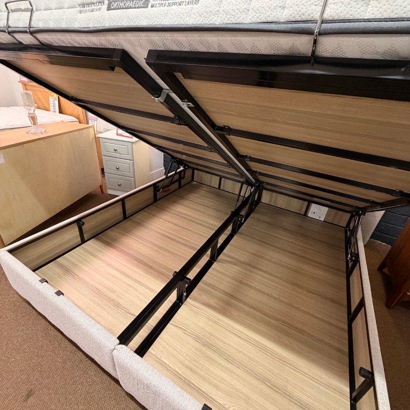 Ferro Storage Bed with built-in LED Lights (Gas-Lift)