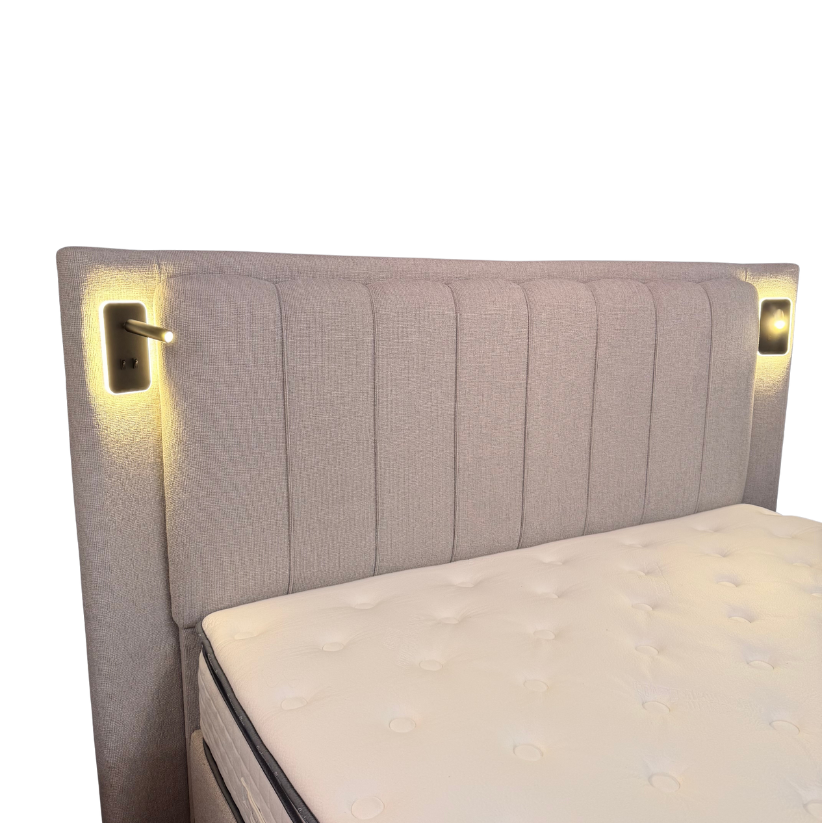 Ferro Storage Bed with built-in LED Lights (Gas-Lift)