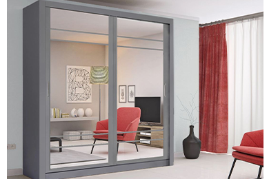 Boston Small Sliderobe 2.03m - Grey