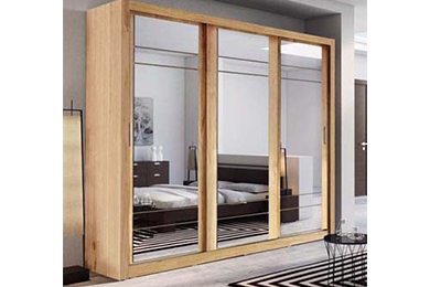 Boston Large Sliderobe 2.5m - Oak Shetland